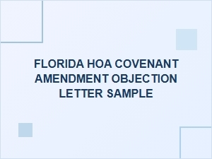 How to Object to a Florida Hoa Covenant Amendment